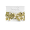 headwrap headband made out of the softest fabric, tie on top to adjust your baby's head. Perfect bow!